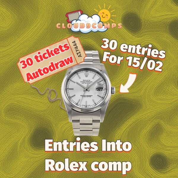 30 entries into the Rolex comp