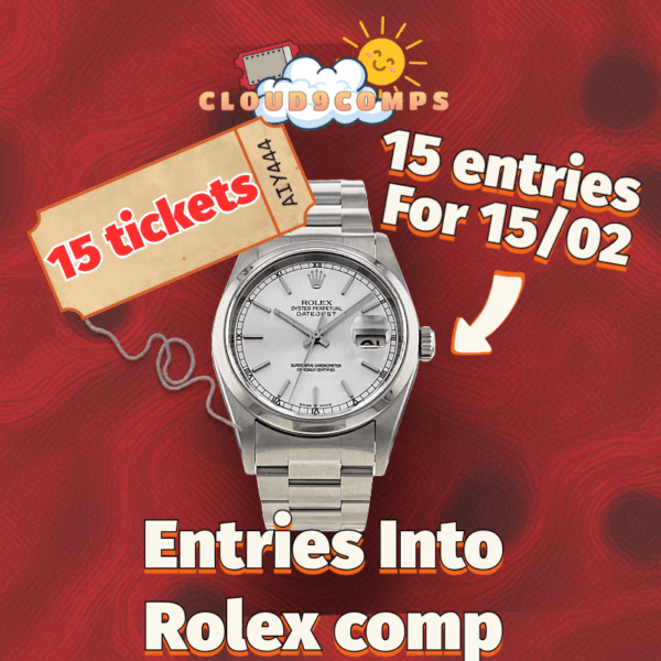 15 Entries into the Rolex comp!